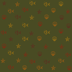holliday  pattern, fish pattern, color texture background