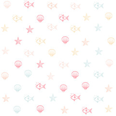 holliday  pattern, fish pattern, color texture background