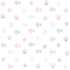 holliday  pattern, fish pattern, color texture background