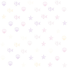 holliday  pattern, fish pattern, color texture background