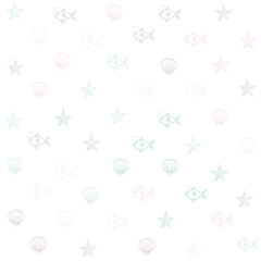 holliday  pattern, fish pattern, color texture background