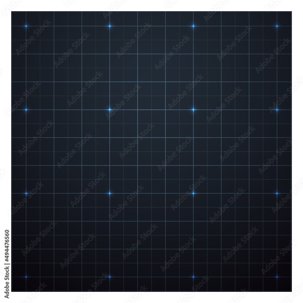 Poster futuristic square grid. digital screen with line pattern