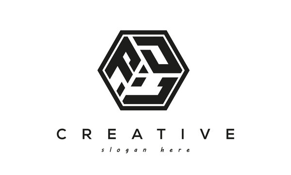 creative Three letters FDL square logo design