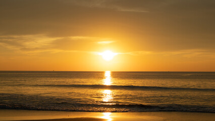 sunset on summer at the beach
