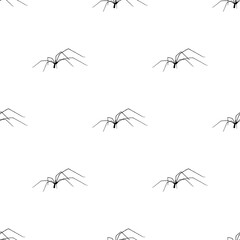 Spider Silhouette Motif Seamless Pattern