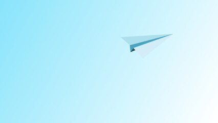 Naklejka na ściany i meble Paper airplane in the daylight sky illustration