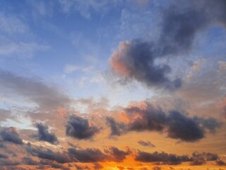 sunset in the clouds
