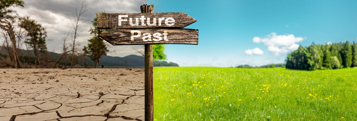 Klimawandel von Vergangenheit zu Zukunft