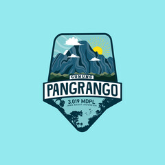 Mountain logo. The mountain originating from Indonesia is named Mount Pangrango (West Java) with a height of 3,019 meters.