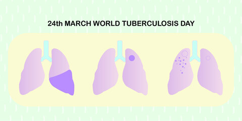 TUBERCULOSIS DAY FLAT DESIGN BANNER MINIMALISTA BONITO 24 MARCH