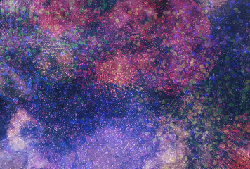 Fototapeta premium 背景素材_水彩テクスチャ_キラキラ_黒