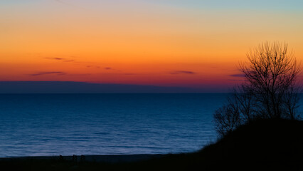 Fototapeta na wymiar Lake Michigan Sunset, Muskegon County, Michigan