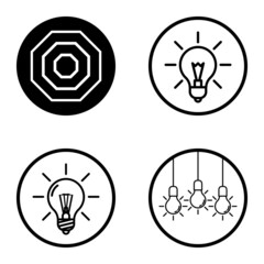 Circles1-2 Flat Icon Set Isolated On White Background