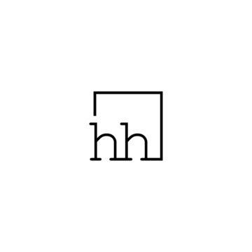 HH Lowercase Ocean Retro Initial Logo Best