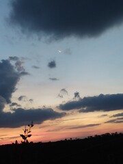 sunset in the sky