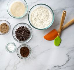 Muffin ingredients, organic