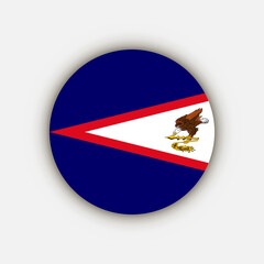 Obraz premium Country American Samoa. American Samoa flag. Vector illustration.