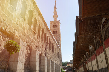 Historical Umayyad Mosque in Damascus, Syria