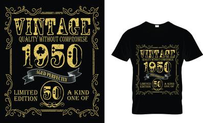 Vintage quality without compromise.fashionable t-shirt design.