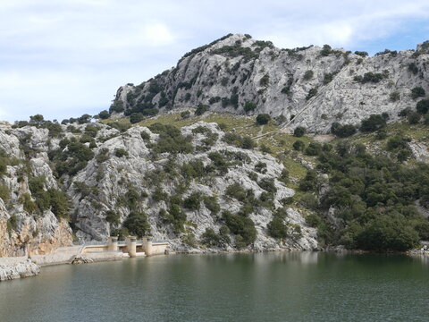 Water Reservoir Gorg Blau, Mallorca, Balearic Islands, Spain