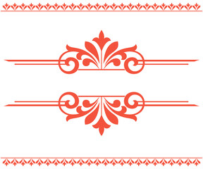 Vintage pink and white element. Graphic vector design. Damask graphic ornament