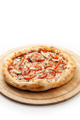 pizza on white background