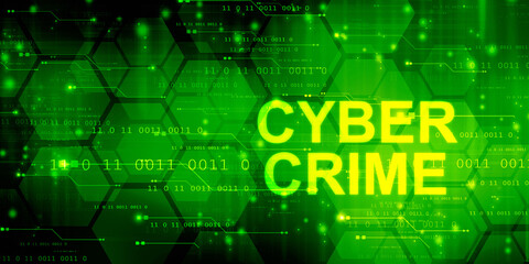 2d illustration abstract Cyber crime



