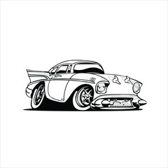 Obraz premium car coloring page , car vector concept car design