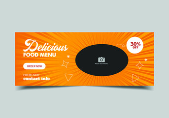 Food and Restaurant Social Media banner Template