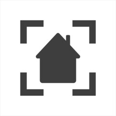 illustration of simple house icon. Vector