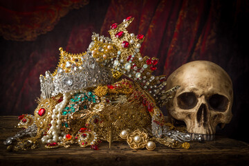 Crowns skull and jewelry