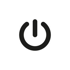 The power button icon. Simple flat vector illustration on a white background