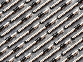 Fountain pens background. Fountain pens pattern on black concrete background 
