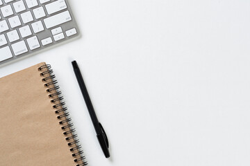 Top view of modern technology working place