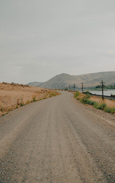 Vertical shot of road in Weiser, Idaho
