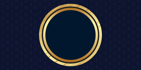blue and gold circle luxury background