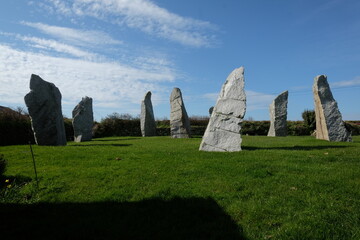 Ed Prynss's Standing Stones St Meryryn Cornwall England UK