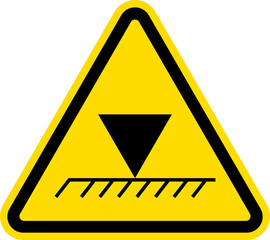 Limit overhead height warning sign. Industrial Safety signs and symbols.