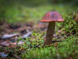 mushroom in the grass