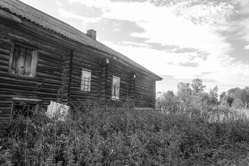 Obraz premium abandoned village houses