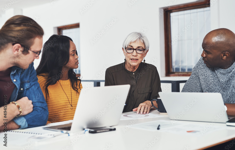 Poster i have a few things id like to explain. cropped shot of a group of confident businesspeople having a