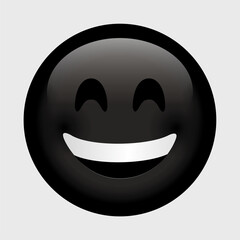 Vector emoji. Smiling face. Smile vector emoji. Happy emoticon. Cute emoticon isolated on white background.