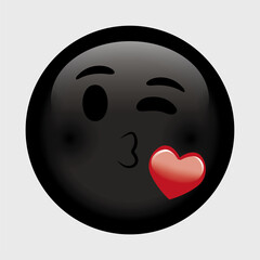 Vector emoji. Smiling face. Smile vector emoji. Happy emoticon. Cute emoticon isolated on white background.