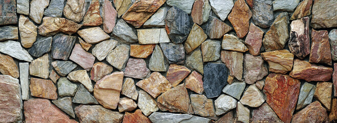 Stone wall background texture, Background stone wall as a panorama.