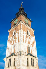 Fototapeta na wymiar The Town Hall Tower of Krakow, Poland