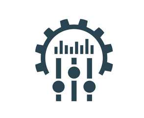 Vector illustration, logo, icon. Settings and maintenance. Isolated on a white background.
