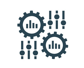 Vector illustration, logo, icon. Settings and maintenance. Isolated on a white background.