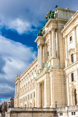 Fototapeta na wymiar View of the Hofburg Palace in Vienna, Austria