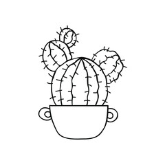 Cactus vector icon set. Cactus illustration sign collection. desert symbol or logo.
