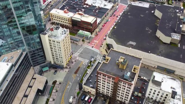 White Plains, Aerial Flying, New York State, Downtown, Amazing Landscape